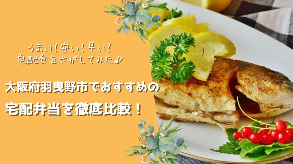 羽曳野市でおすすめの宅配弁当6社を比較！