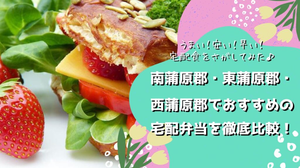 南蒲原郡田上町・東蒲原郡阿賀町・西蒲原郡弥彦村でおすすめの宅配弁当5社を比較！