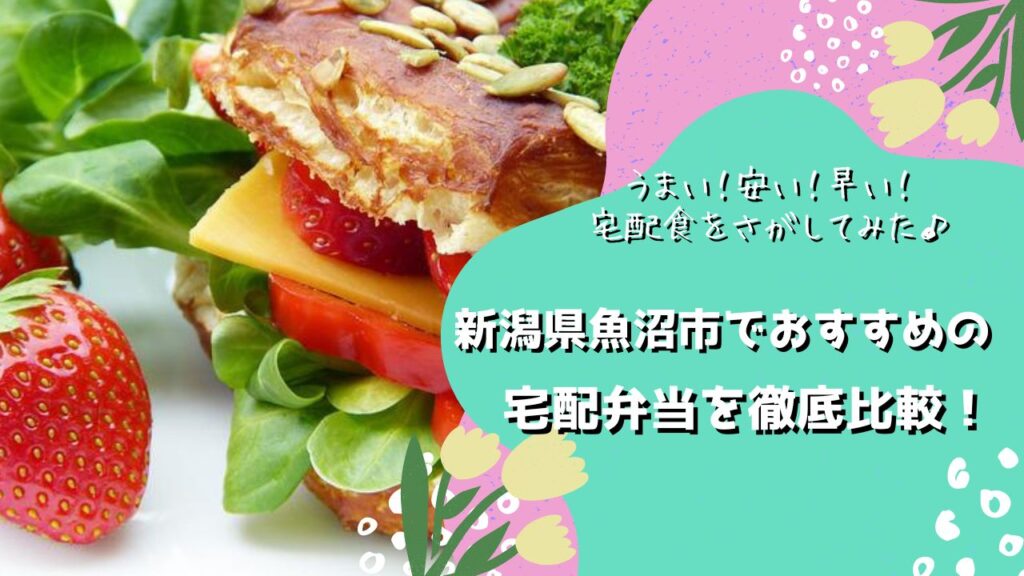 魚沼市でおすすめの宅配弁当5社を比較！