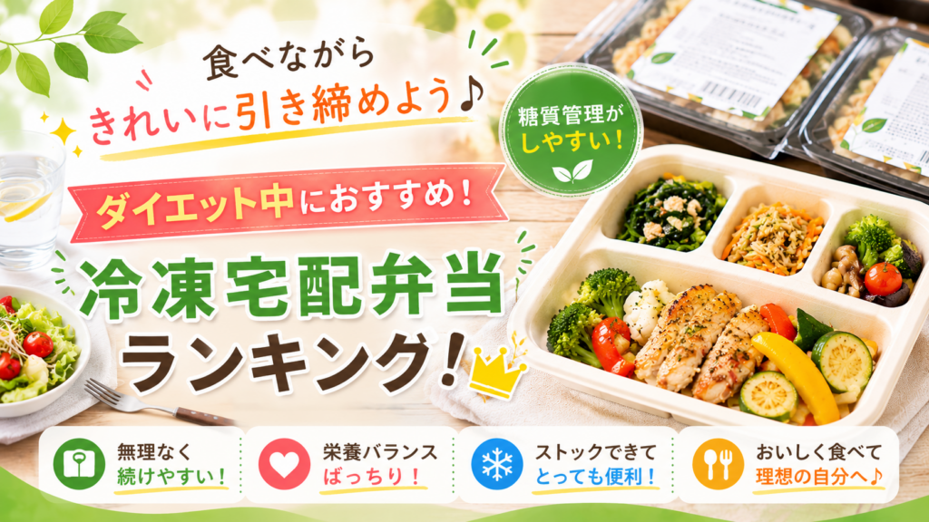 食べながらキレイに引締めよう！ダイエット中にオススメのおいしくて満足できる冷凍宅配弁当[宅配ランキング]
