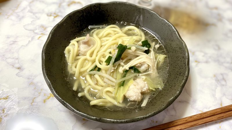 地鶏塩スープ・麺