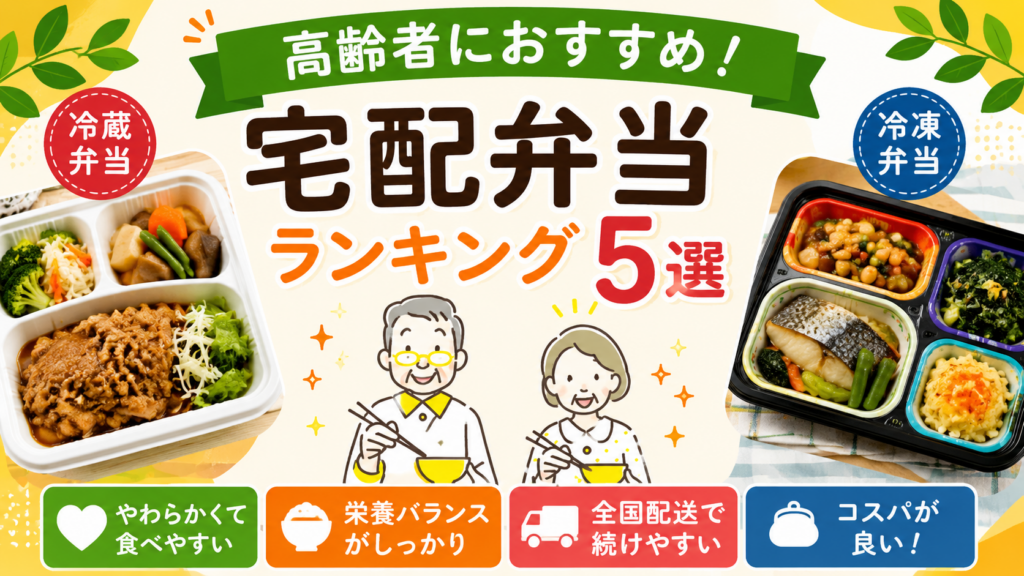 高齢者におすすめ！宅配弁当(常温、冷凍)5社を紹介[宅配食ランキング]