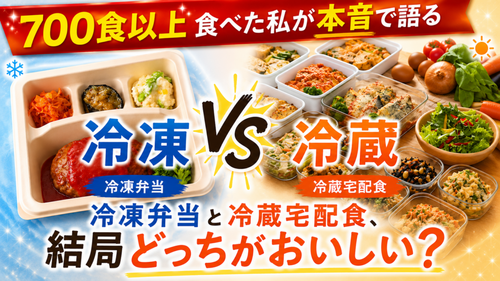 00食以上食べた私が本音で語る。冷凍弁当と冷蔵宅配食、結局どっちがおいしい？